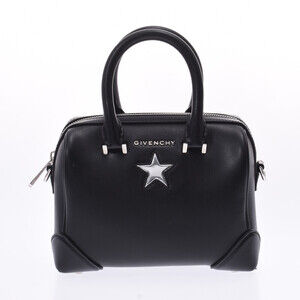 GIVENCHY Boston star motif bag black leather